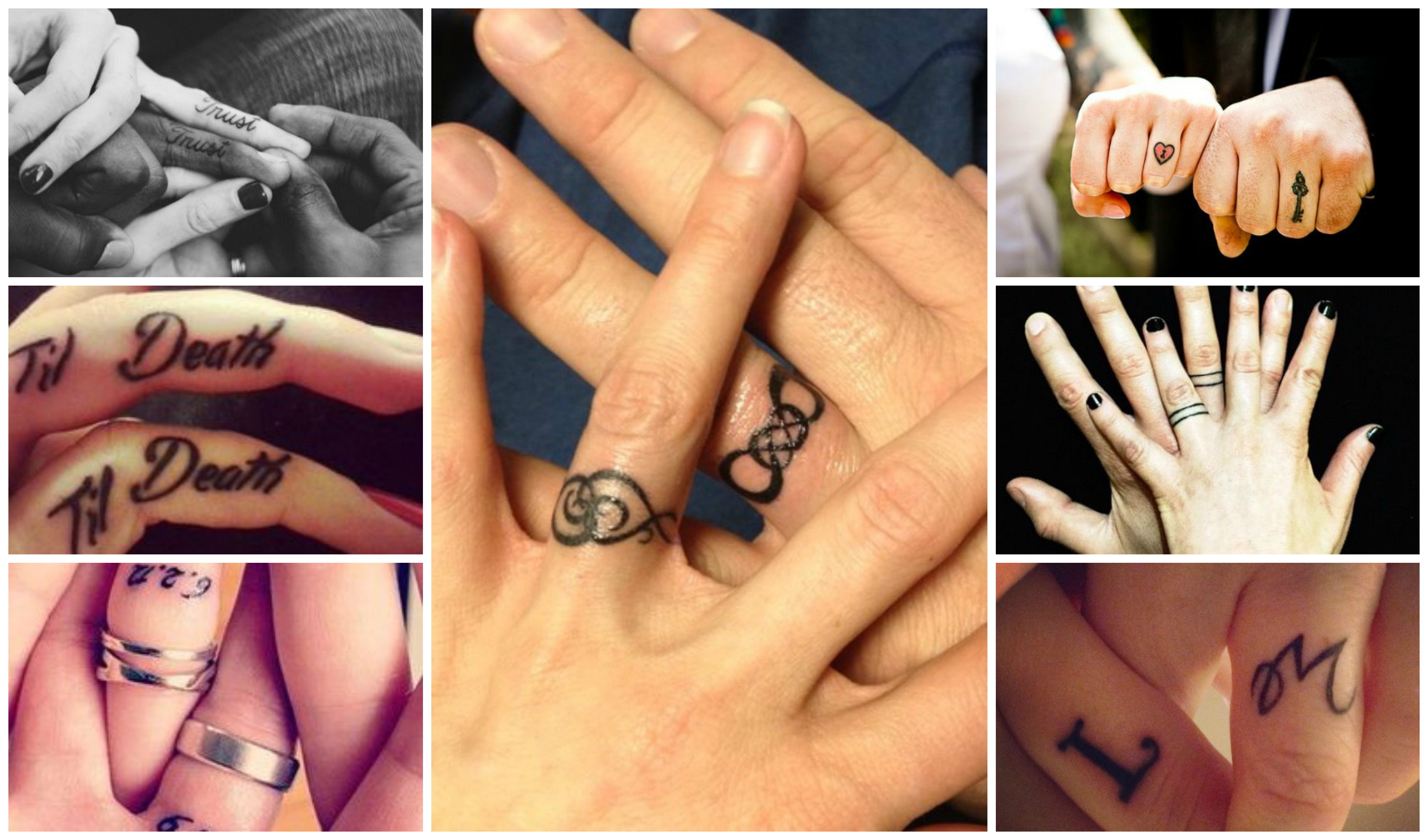 30+ Unisex Wedding Ring Tattoos for Couples - 100 Tattoos | Finger tattoos  for couples, Ring tattoo designs, Ring tattoos